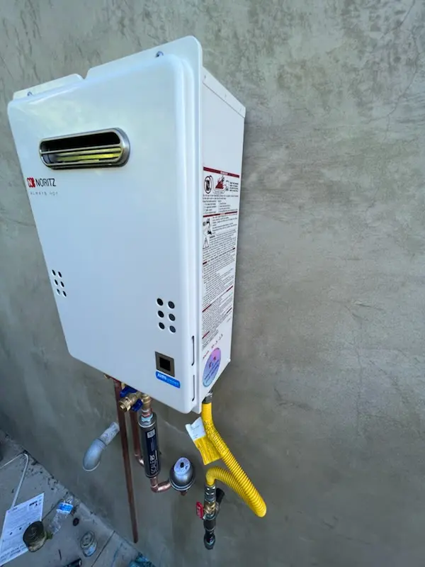 Tankless water heater installation for Converse homes